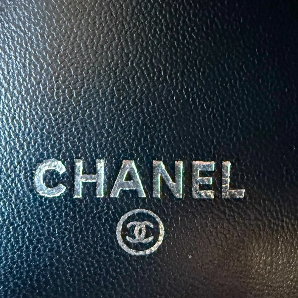 CHANEL Boy L-Zip Pocket Wallet Quilted Lambskin Leather Black